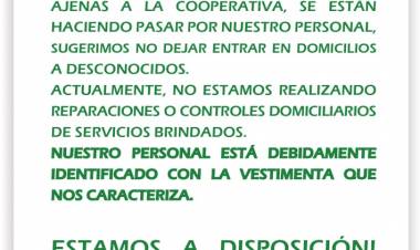 Comunicado de la Cooperativa CEGRO.