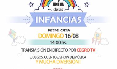 Festejos "Día del Niño" por la pantalla de CEGRO TV en Gral. Roca. Hablamos con Dorina Dignani de la Dirección de Cultura Municipal.