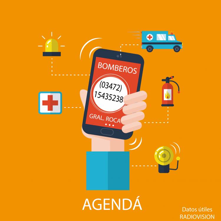 Agendá el celular de Bomberos Gral. Roca- (03472) 15435238