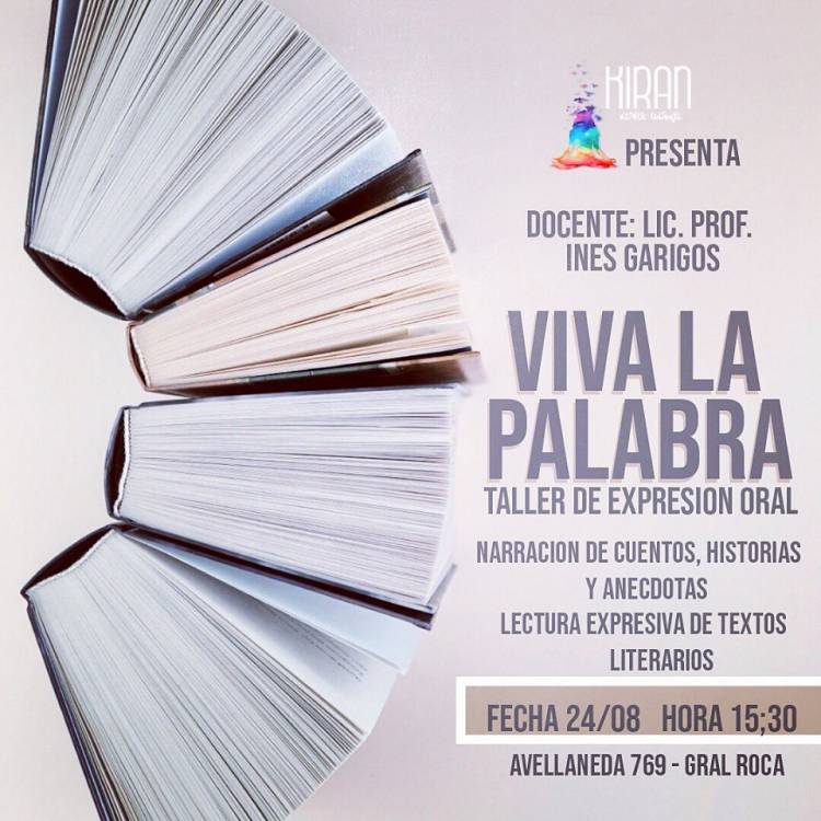 Taller de Expresión Oral "VIVA LA PALABRA" en Kiran Espacio Cultural.